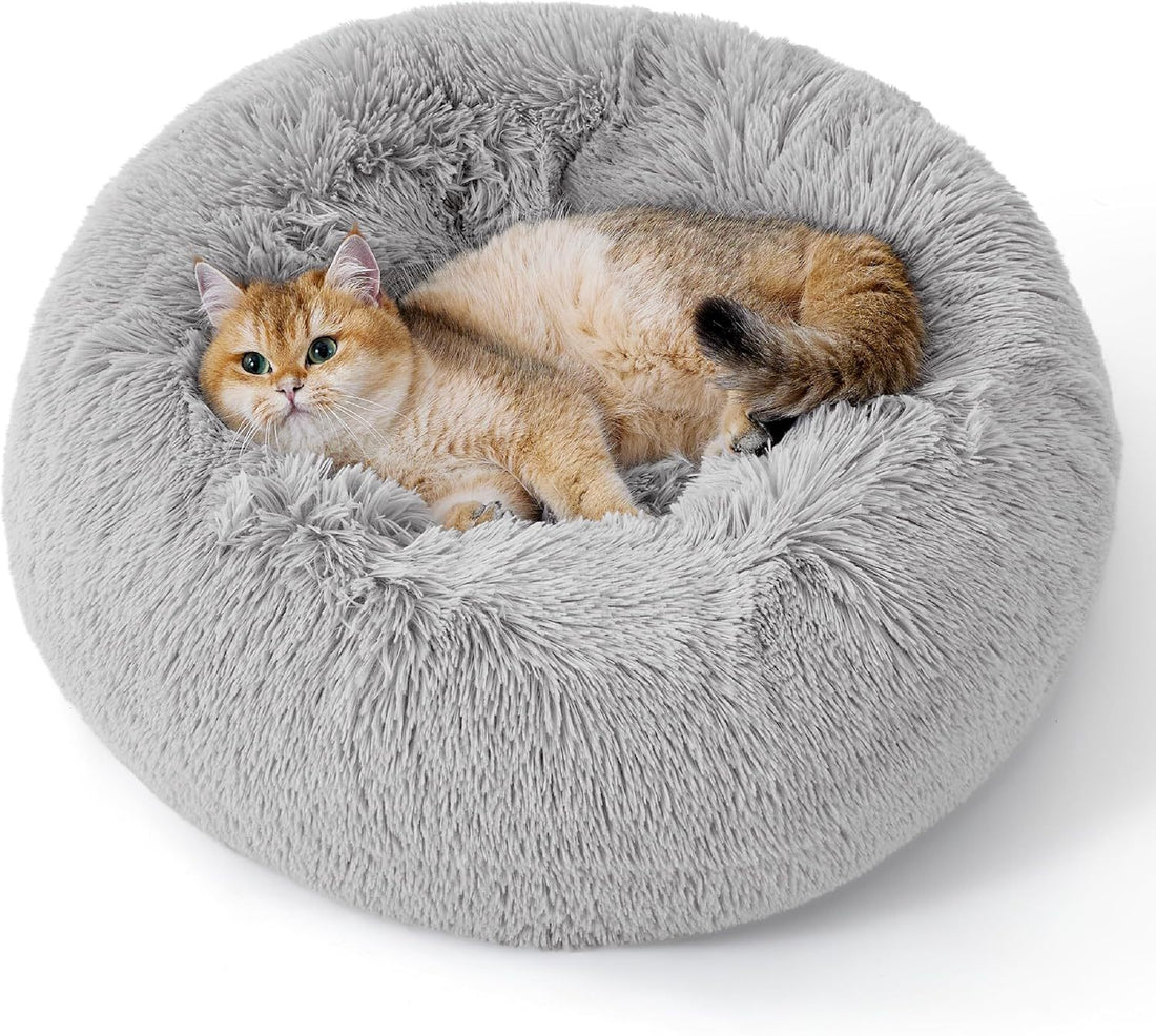 Non Slip Plush Round Fluffy Bed For Pet