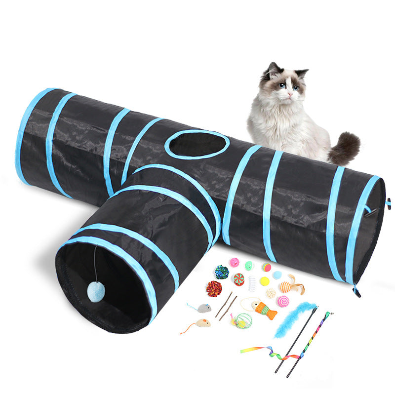 Pet Foldable Interactive Tunnel Climbing Play Toy