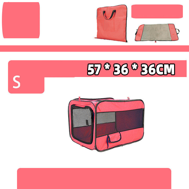 Pet Portable Folding Travel Carrier Bag With Safety Zippers